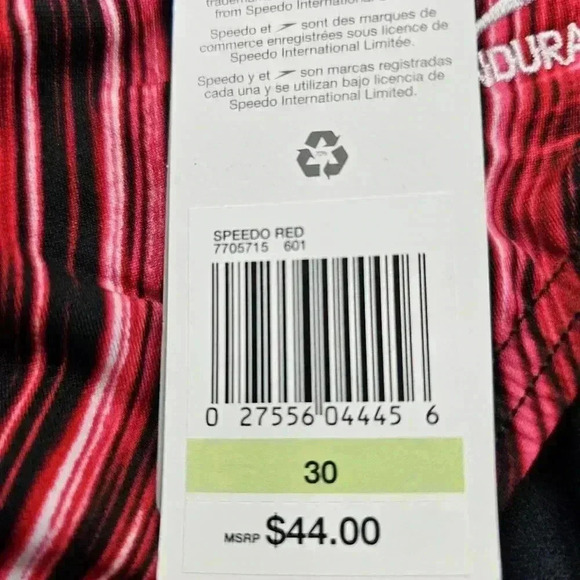 Men's Speedo Endurance+ Turbo Stroke Brief Red #7706715 NWT Sz 30 - Picture 5 of 7